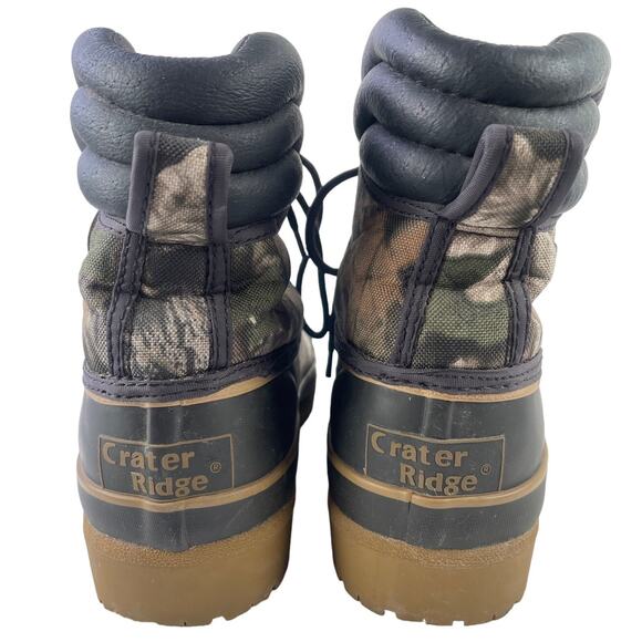Crater Ridge Mens Size 7 Whitetail Camo Duck Boots Waterproof Steel Shank Size 7 - Picture 4 of 13